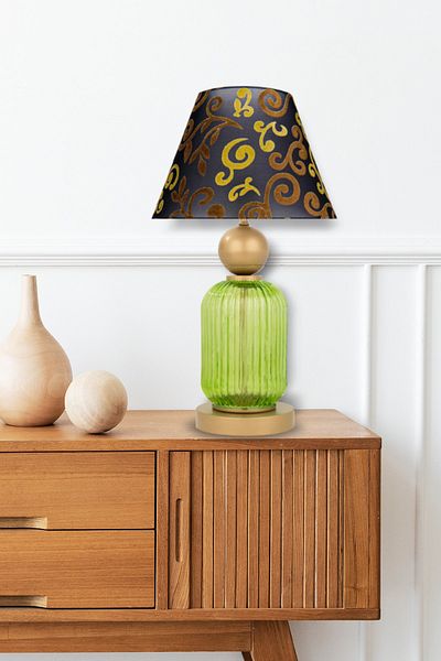 MINIMAL ETICARET VE BILGI TEKNOLOJILERI Lotus Forest Green Glass Cone Lampshade