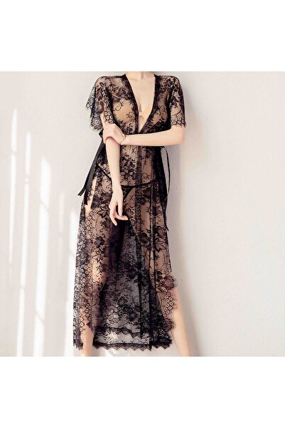 ZEKAS FASHION Mekselina ثوب الدانتيل الطويل