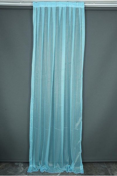AKÇA TEKSTİL Kardelen Model Turquoise Color Single Wing Pleated Background Curtain 75*260 Cm
