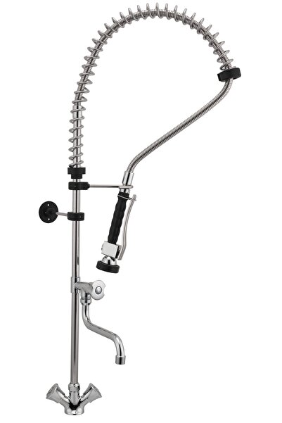 LVA Tezgahtan Çıkışlı Çift Su Girişli Ara Musluklu Ön Yıkama Duş Seti