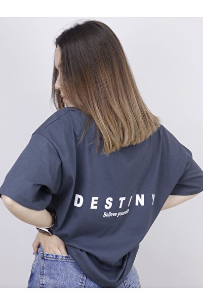 ORLONTEX Tricou oversize cu imprimeu Destiny, antracit, pentru femei