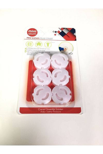 Mini Sium منتج سلامة الطفل الصغير (غطاء المقبس - منتج حماية الطفل الصغير من المقبس - 6 قطع في العبوة