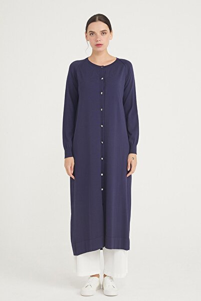 Remsa Mayo Nuss Mercerized Knitwear Cardigan Ns-22K-512H Navy Blue