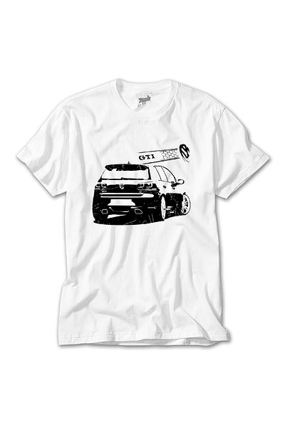 Z zepplin Tricou alb de golf