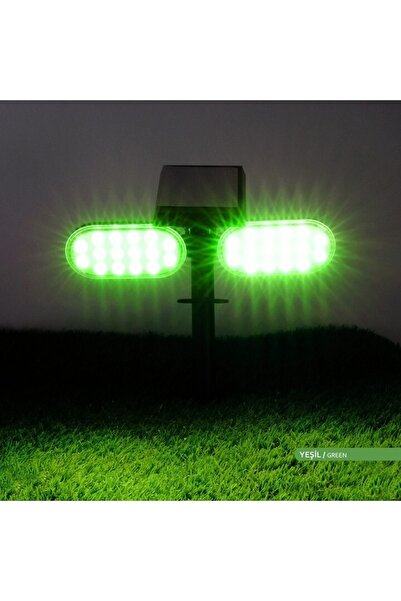 ACK Solar Led Kazıklı Çim Armatürü Güneş Enerjili Bahçe Duvar Aydınlatması Yeşil Renk