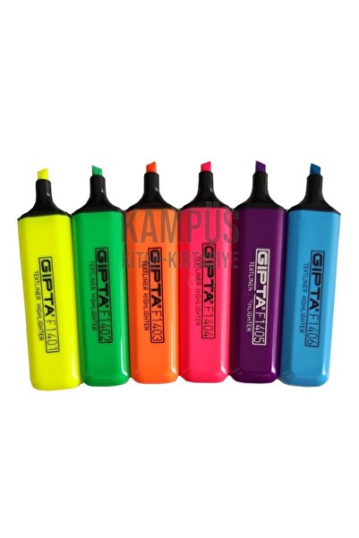 Gıpta Fosforlu Işaretleme Kalemi 6 Renk