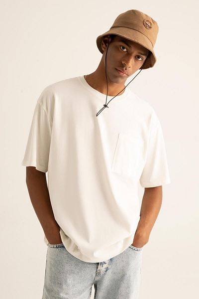 DeFacto Oversize Fit Crew Neck Basic Short Sleeve T-Shirt
