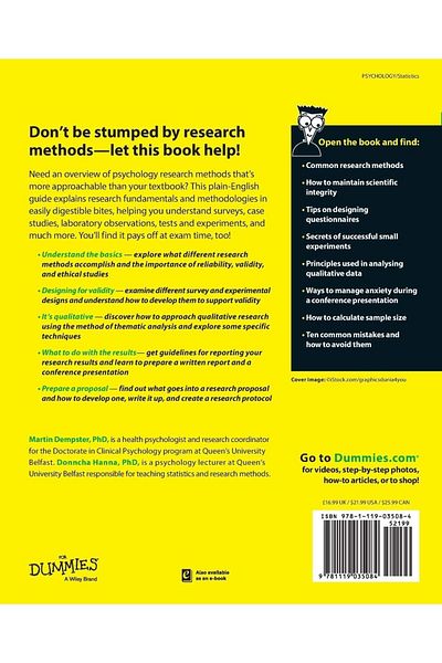 Kolektif Kitap Research Methods In Psychology For Dummies