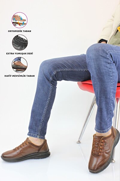 Forelli Erkek Hakiki Deri Günlük Spor Tarz Ortopedik Ayakkabı