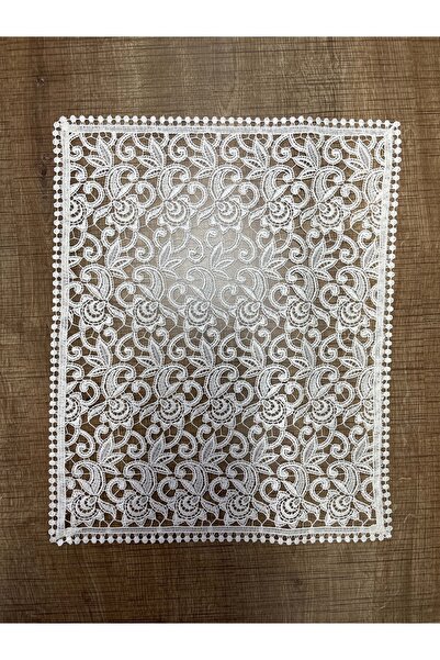 nazipek 5 Parça Lüks Dantel Runner Masa Örtüsü Peçetelik Seti 145x45 Amerikan...