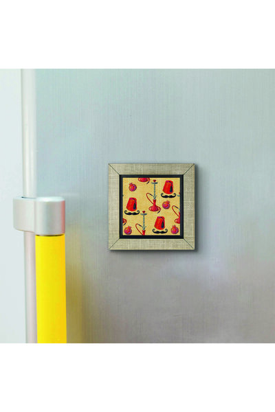 Sadrazam Turkish-Ottoman Symbols Printed MDF Magnetkrt-061 Refrigerator Ornament