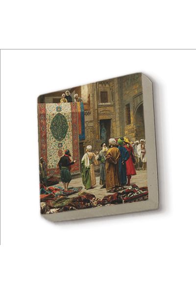 Sadrazam Χαλιάρχης Osman Hamdi Bey, 1888 Printed Natural Stone Magnetkrt-128 Στολίδι Ψυγείου