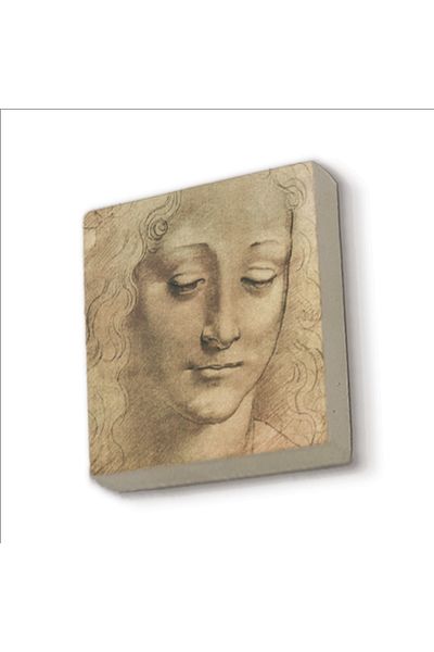 BAKSEPETE Στοιχείο κεφαλιού Leonardo Da Vinci με στάμπα από φυσική πέτρα Magnetkrg-138 στολίδι ψυγείου