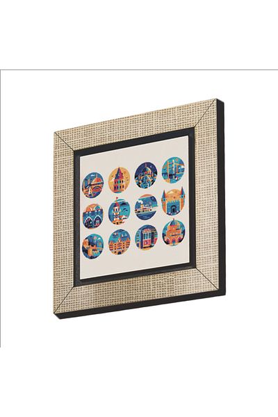 Sadrazam Στολίδι Ψυγείου Istanbul Printed MDF Magnetkrt-055