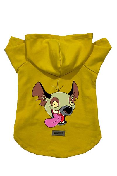 Monopetz Hooded Fleece Sweatshirt Dog And Cat Outfit & Dress - Yellow Ed001