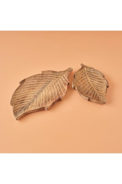 Bella Maison Lida Ahşap Dekoratif Tabak Naturel   30x19  cm