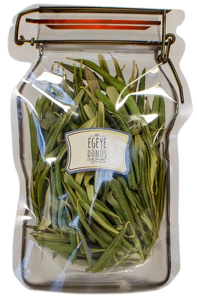 EGEYE DÖNÜŞ 25 g Dried Olive Leaf Herbal Tea - Jar Appearance Ziplock Bag