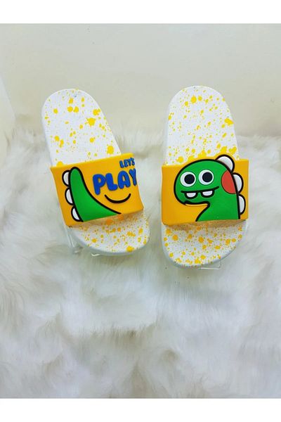 Bold Boutique Papuci pentru copii, papuci pentru copii anti-alunecare, papuci pentru piscina de mare, papuci cu figuri de dinozaur