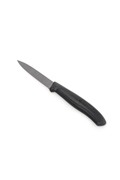 Victorinox 67633 Tırtıklı Soyma Bıçağı - Siyah - 8 Cm
