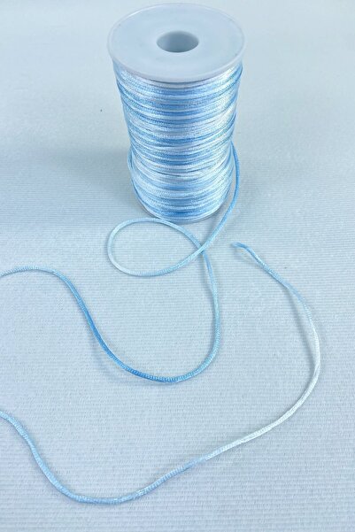 Hobigram 5 μέτρα Κορδόνι Σατέν Κορδόνι Κολιέ Βραχιόλι Σχοινί Μπλε Αποχρώσεις Πολύχρωμο 5 μέτρα – Σχοινί Πλεξίματος – Πλεξίματα