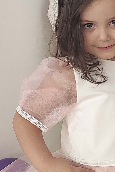 Shecco Babba Rochie tutu albă pentru fete Bandana, rochie albă pentru ziua de naștere, modele rochii pentru copii 1-10 ani
