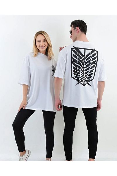 Machetta Tricou unisex din bumbac supradimensionat cu imprimeu Titan de mărime mare (prețul este pentru bucată)
