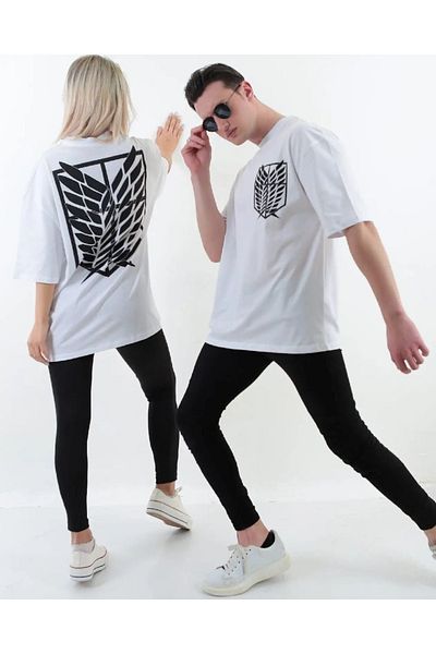 Machetta Tricou unisex din bumbac supradimensionat cu imprimeu Titan de mărime mare (prețul este pentru bucată)