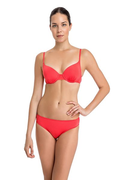 Dagi Mitteldickes Einzel-Bikiniunterteil mit Granatapfelblütenmuster