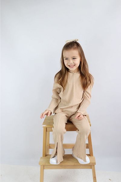 le petit sole Girl's Comfy Bottom-Top Set