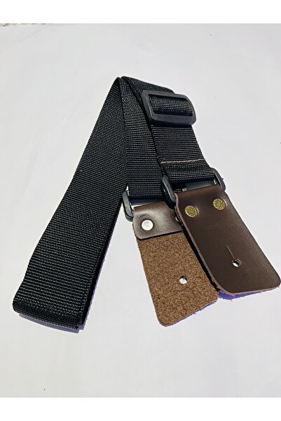 GMC MUSIC STORE Prava koža Crni remen za gitaru i ukulele remen