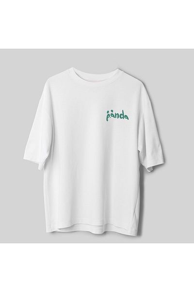 Keywest Tricou pentru copii alb oversize cu imprimeu panda pentru copii