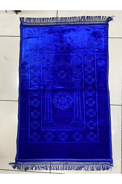 Özbek Hediyelik Lüks Kalın Yumuşak Peluş Seccade Kaymaz Taban Özellikli 80x120