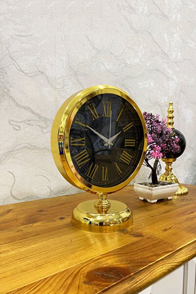 Genel Markalar 25X20 Cm Gold Metal Masa Saati Masa Dekorasyonu Ev Ofis Masa A...
