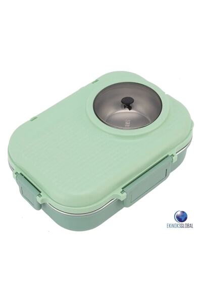 Vagonlife Portable Four-Compartment 304 Stainless Steel Dinner Box For Children Student Office Travel Pan 1100ml