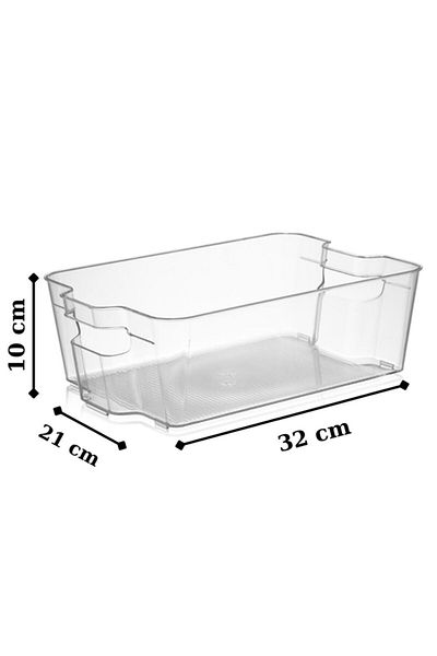 LeesHome Large 3 Pieces Clear Refrigerator and Closet Organizer