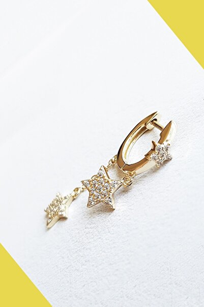 MorMajor Silver Ithal Tekli 3lu Yıldız Sallantılı Gümüş Küpe