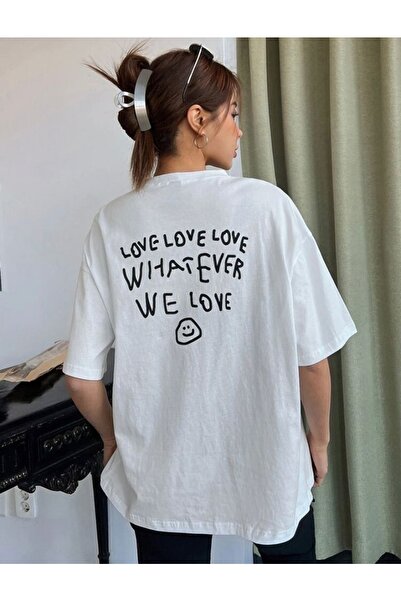 LOUİSA Огромна бяла тениска с принт „We Love Paint“ и велосипед на врата