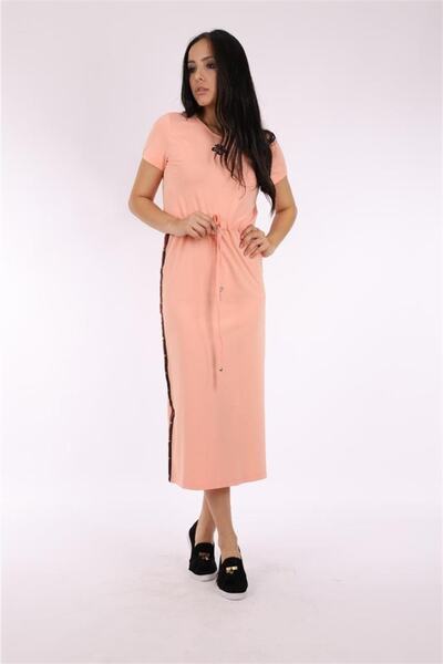 WestBound Rochie sport lungă, cu dungi, cu broderie Powder Bee