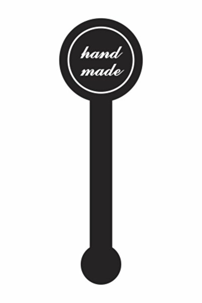 printiks 57 قطعة 3x10 سم مطلي يدويًا ملصق لاصق أسود طويل ملصق مصاصة