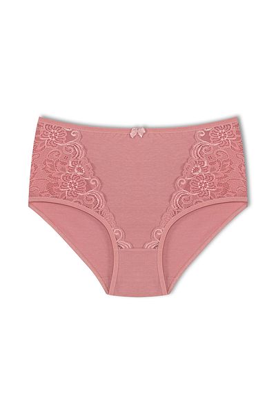 HNX 2 Πακέτα Ψηλόμεση Plus Size Δαντέλα Λεπτομέρεια Βαμβακερά Bato Γυναικεία κιλότα