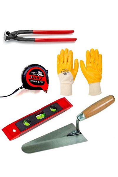 Depolife Inşaatcı Harç Sıvacı Malası 28cm Betoncu Kerpeteni Su Terazisi 3 Met...