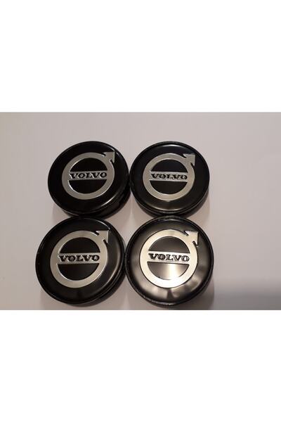 Volvo Jant Göbeği 65/62 (62mm Yuva) 4'lü Set Siyah Alüminyum