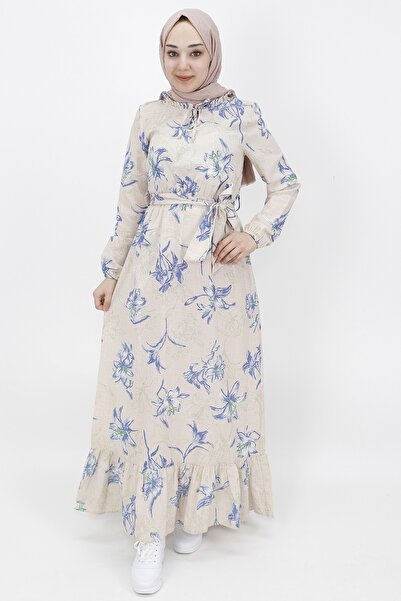 Butik Ruffled Collar Linen Dress