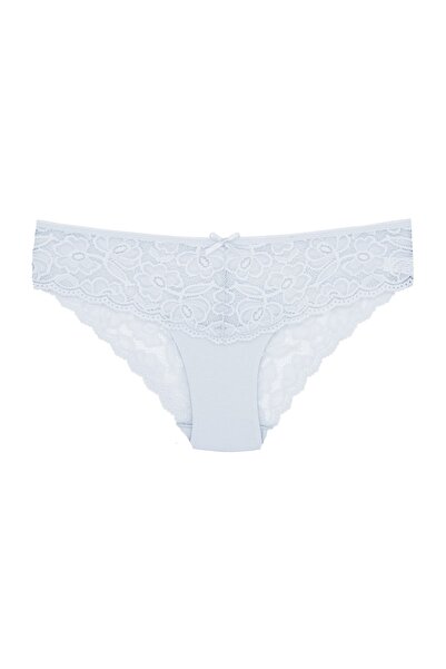 Zena Γυναικεία εσώρουχα 3 τεμαχίων με λεπτομέρεια από βαμβακερό ύφασμα με δαντέλα