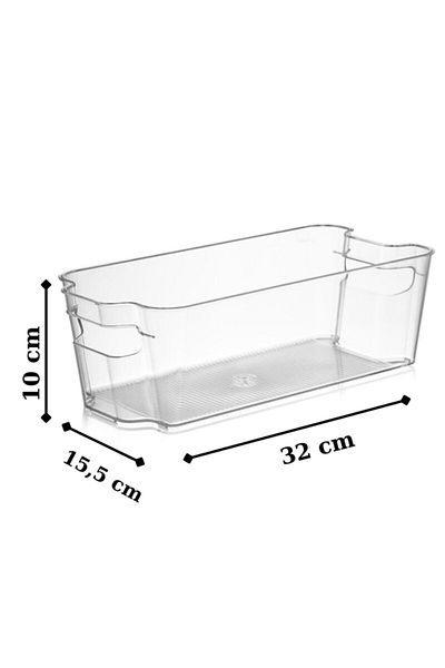 LeesHome 3 Pieces Clear Refrigerator & Cabinet Organizer Organizer Medium Bıem18