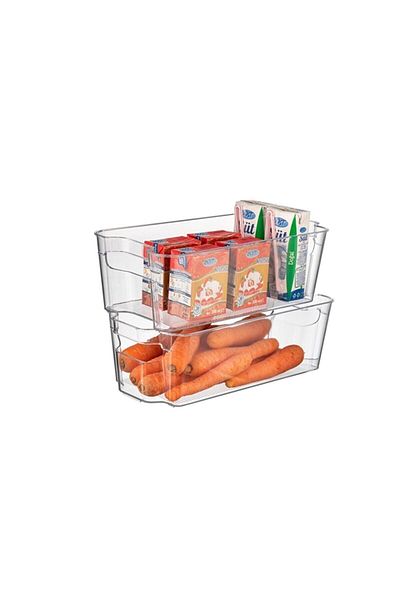 LeesHome 3 Pieces Clear Refrigerator & Cabinet Organizer Organizer Medium Bıem18