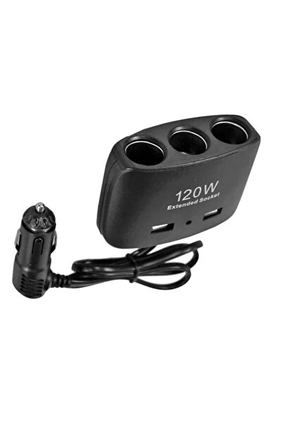 GPR AUTO PARTS Enerji Soketi Çakmaklık Çoğaltıcı 3 Girişli Çift Usb'li 12v-24...