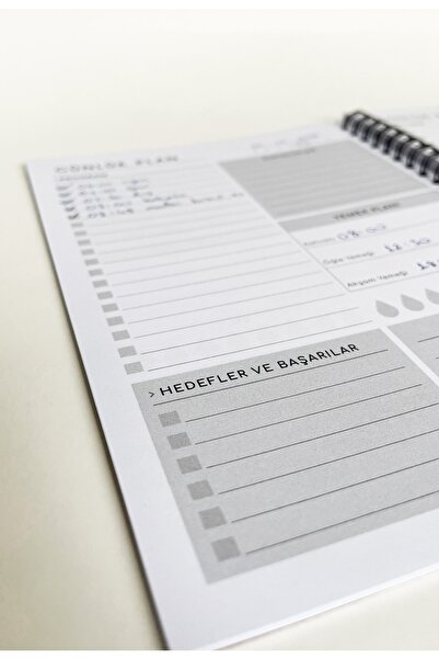 Fark Tanıtım مخطط يومي حلزوني مع غطاء أسود