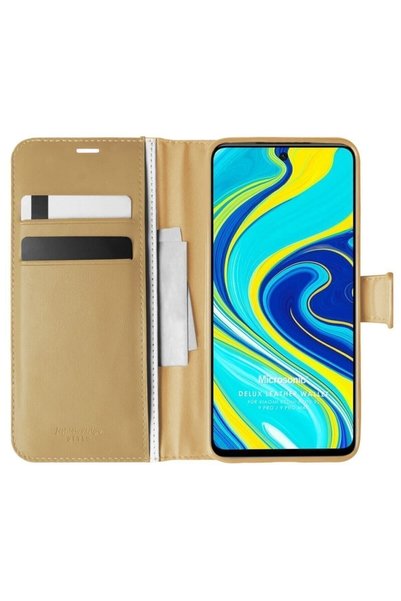 piblue حافظة هاتف Xiaomi Redmi Note 9 Pro مع غطاء حامل وحماية باللون الذهبي