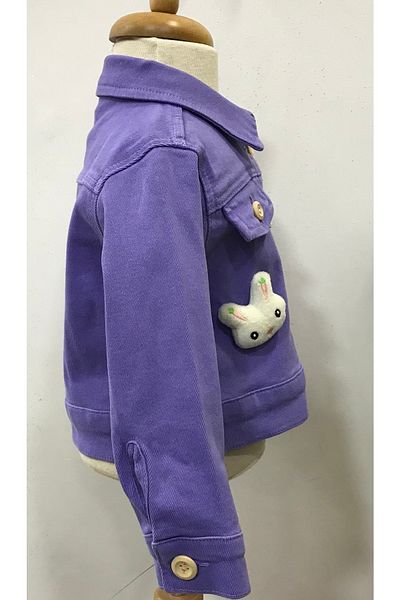 Çikoby Baby Girl Rabbit Accessory Jean Coat